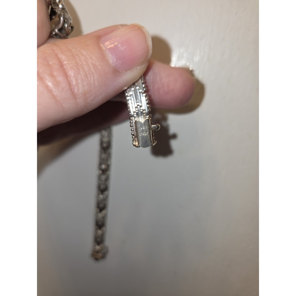 Vintage Italian Sterling Silver 925 Chevron Bracelet 0.5 Ozt - Picture 5 of 5